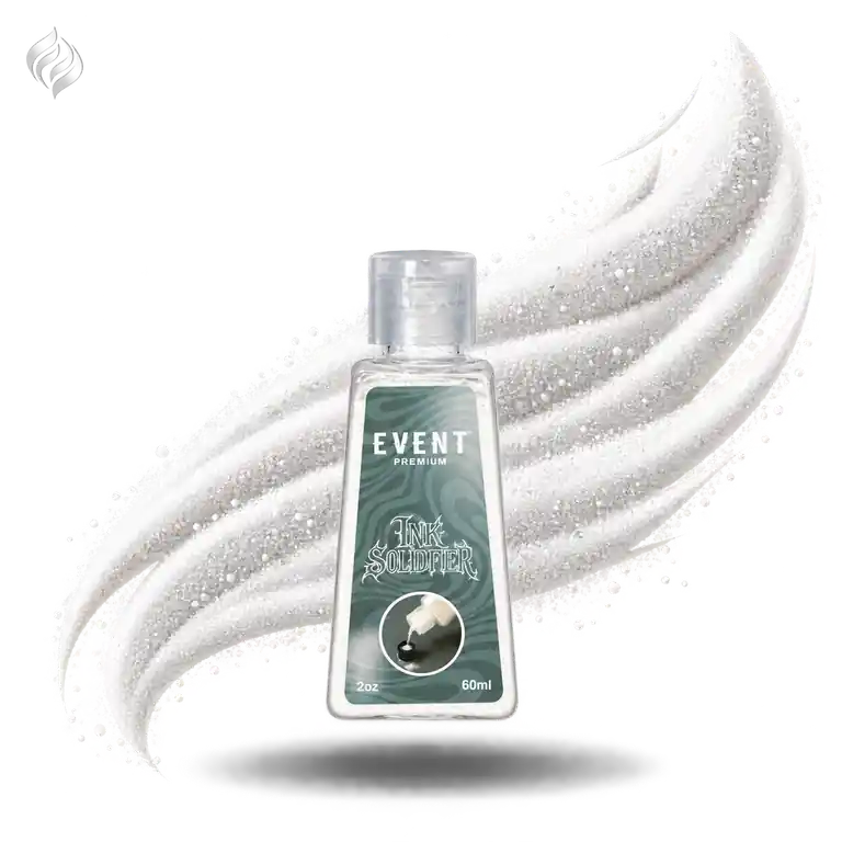 بطری پودر جامدکننده رنگ ایونت Event Ink Solidifier با برچسب سبز و حجم 60 ml