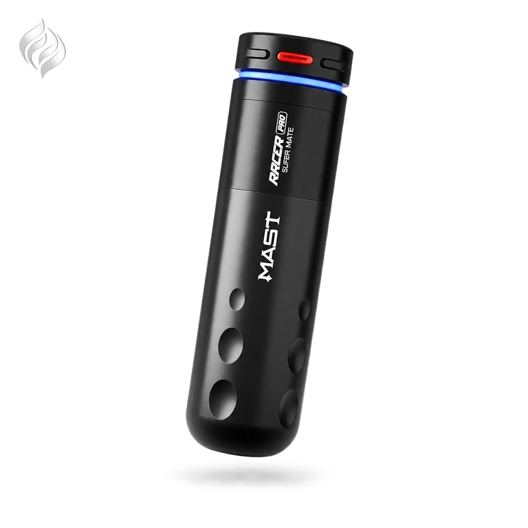 پن تتو بی‌سیم مست ریسر پرو Mast Racer Pro با بدنه مشکی و حلقه آبی
